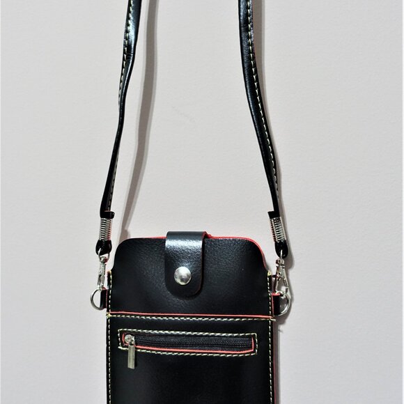 Ultra Slim PU Leather Protective Bag with Shoulder String Strap Metal Buckle - Picture 6 of 8